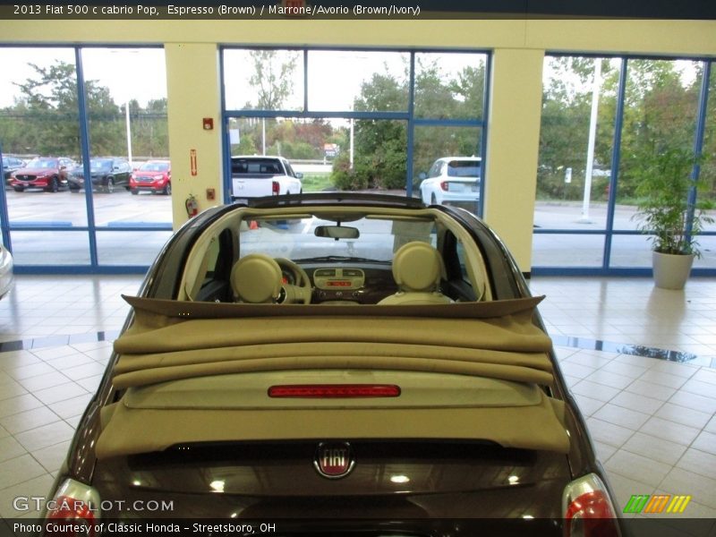 Espresso (Brown) / Marrone/Avorio (Brown/Ivory) 2013 Fiat 500 c cabrio Pop