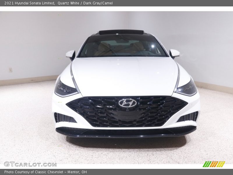 Quartz White / Dark Gray/Camel 2021 Hyundai Sonata Limited