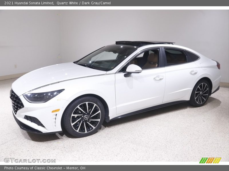 Quartz White / Dark Gray/Camel 2021 Hyundai Sonata Limited