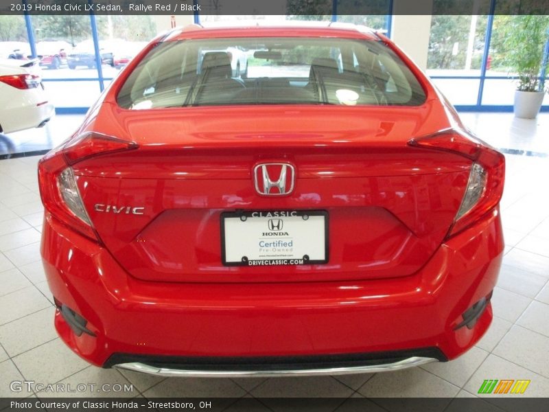 Rallye Red / Black 2019 Honda Civic LX Sedan