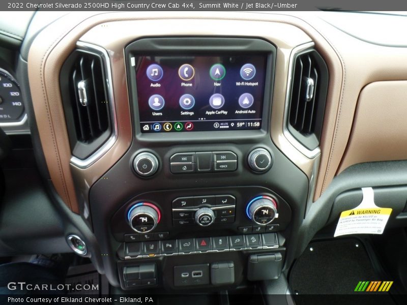 Summit White / Jet Black/­Umber 2022 Chevrolet Silverado 2500HD High Country Crew Cab 4x4