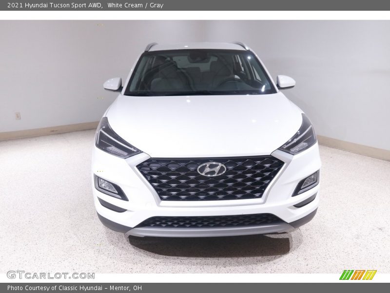 White Cream / Gray 2021 Hyundai Tucson Sport AWD