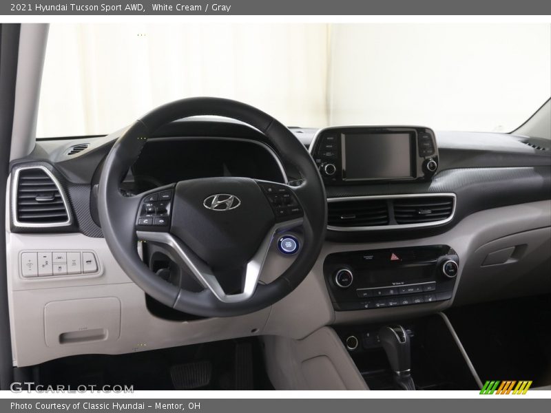 White Cream / Gray 2021 Hyundai Tucson Sport AWD