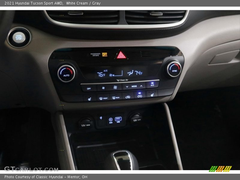 White Cream / Gray 2021 Hyundai Tucson Sport AWD