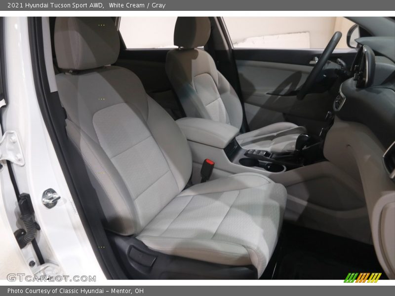 White Cream / Gray 2021 Hyundai Tucson Sport AWD