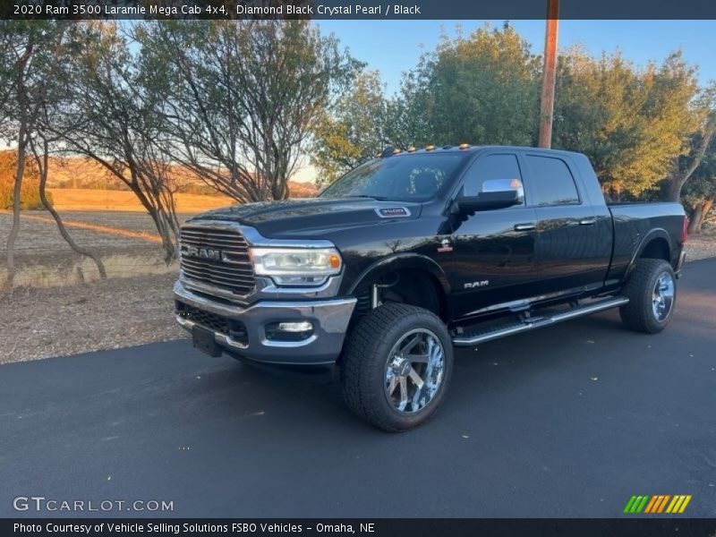 Diamond Black Crystal Pearl / Black 2020 Ram 3500 Laramie Mega Cab 4x4
