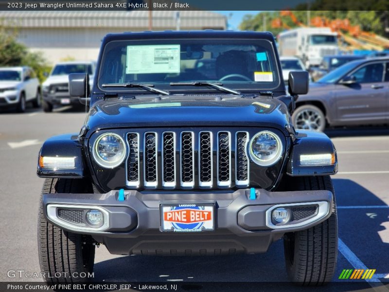 Black / Black 2023 Jeep Wrangler Unlimited Sahara 4XE Hybrid