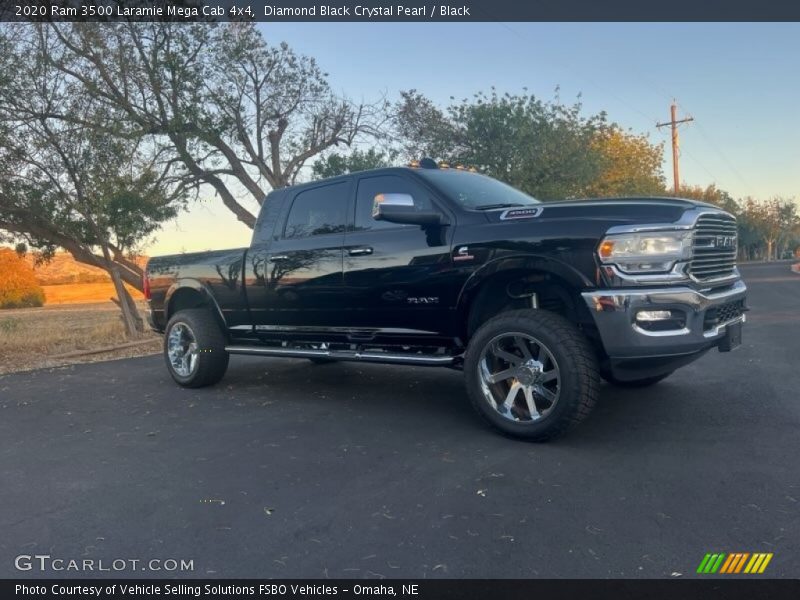 Diamond Black Crystal Pearl / Black 2020 Ram 3500 Laramie Mega Cab 4x4