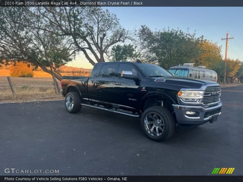 Diamond Black Crystal Pearl / Black 2020 Ram 3500 Laramie Mega Cab 4x4