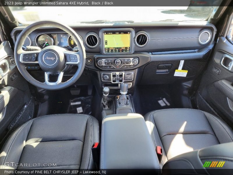 Black / Black 2023 Jeep Wrangler Unlimited Sahara 4XE Hybrid