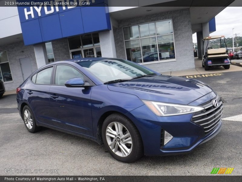 Lakeside Blue / Gray 2019 Hyundai Elantra SEL