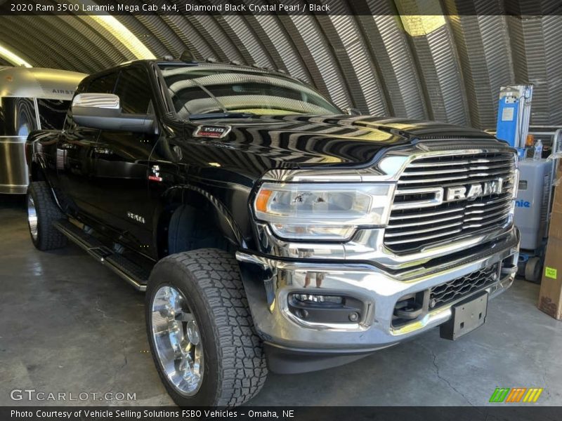 Diamond Black Crystal Pearl / Black 2020 Ram 3500 Laramie Mega Cab 4x4