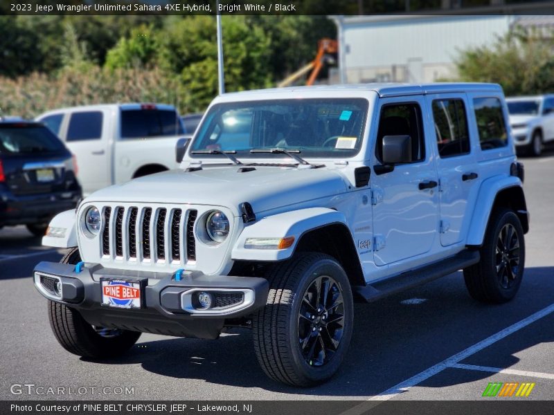 Bright White / Black 2023 Jeep Wrangler Unlimited Sahara 4XE Hybrid