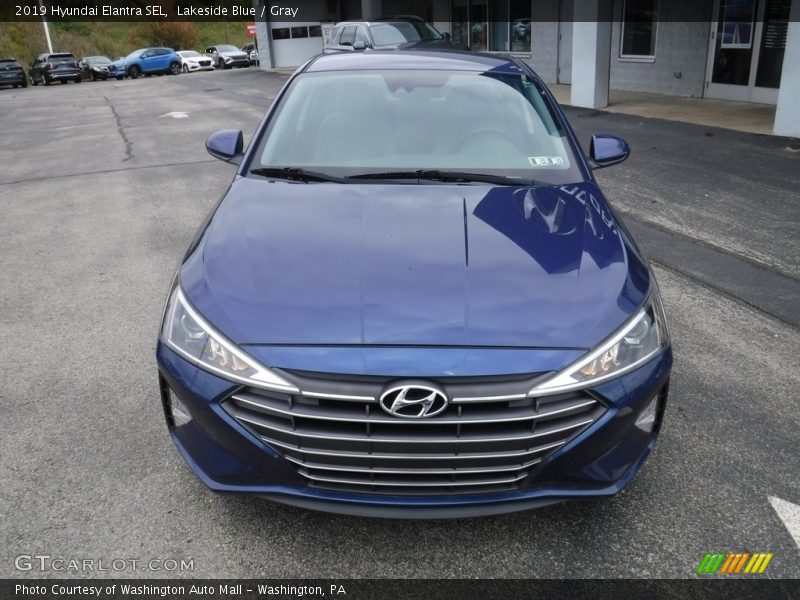 Lakeside Blue / Gray 2019 Hyundai Elantra SEL