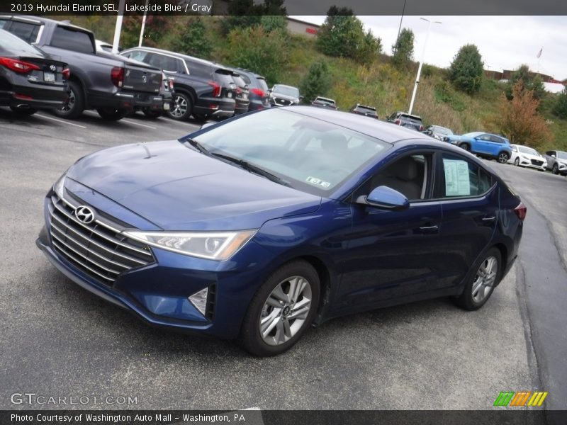 Lakeside Blue / Gray 2019 Hyundai Elantra SEL