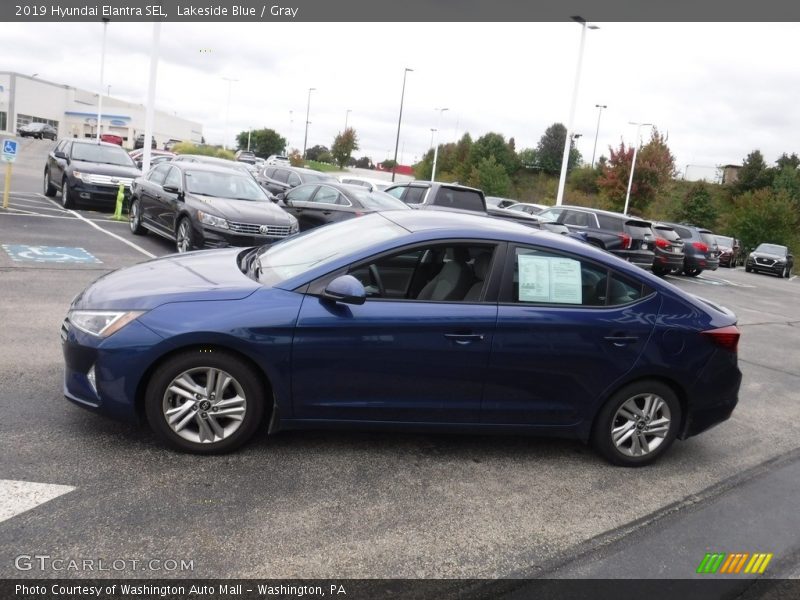Lakeside Blue / Gray 2019 Hyundai Elantra SEL