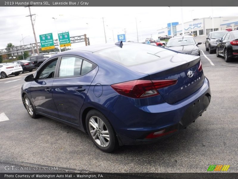 Lakeside Blue / Gray 2019 Hyundai Elantra SEL