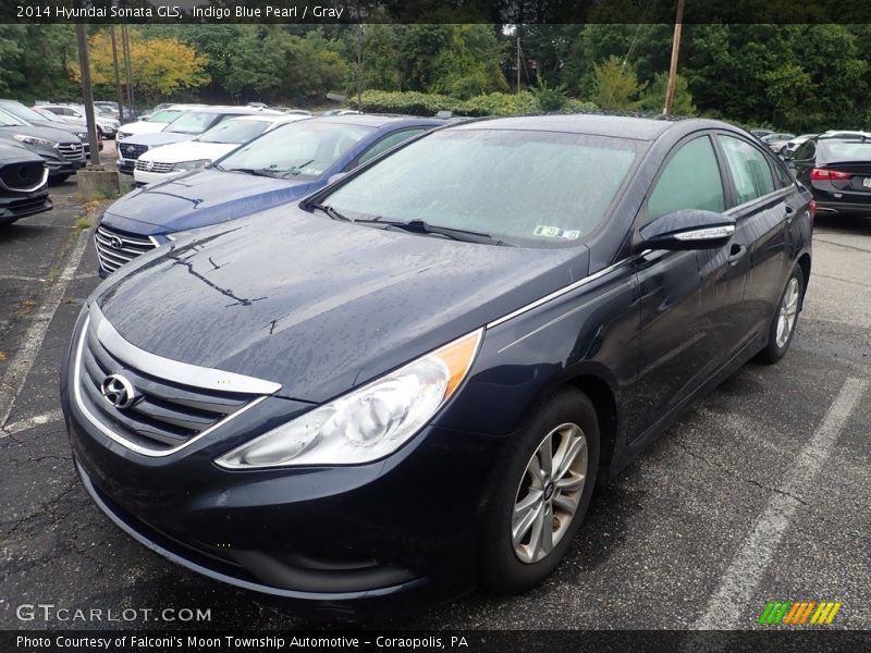 Indigo Blue Pearl / Gray 2014 Hyundai Sonata GLS