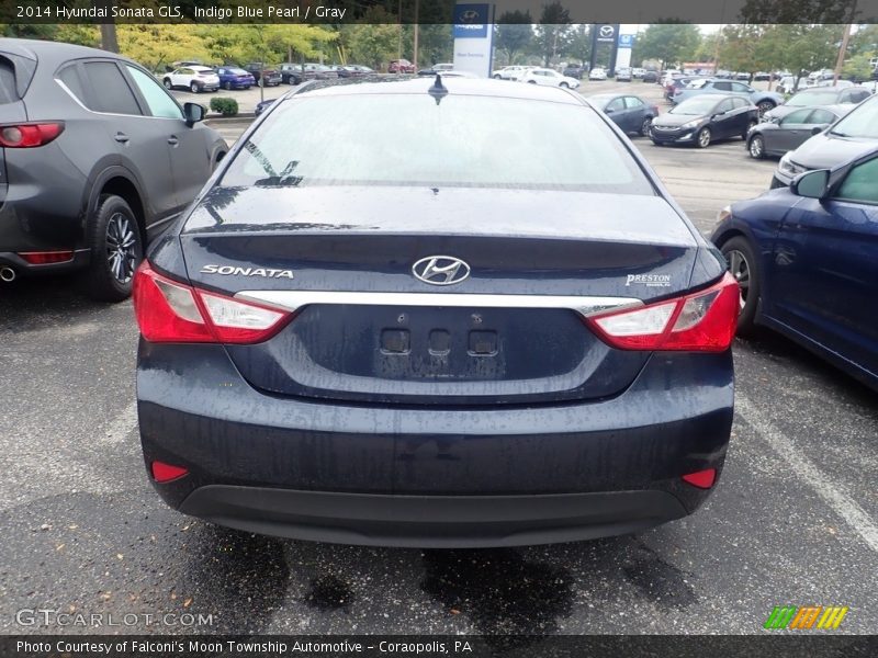 Indigo Blue Pearl / Gray 2014 Hyundai Sonata GLS