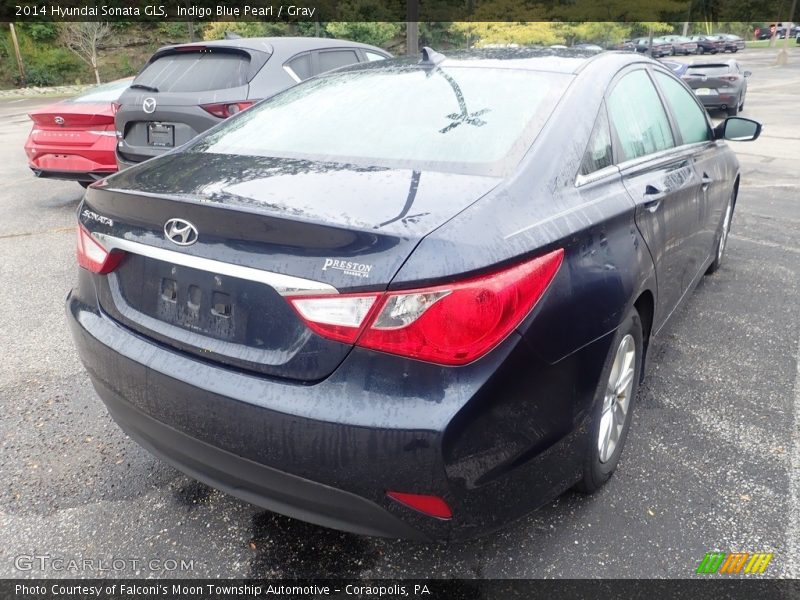 Indigo Blue Pearl / Gray 2014 Hyundai Sonata GLS