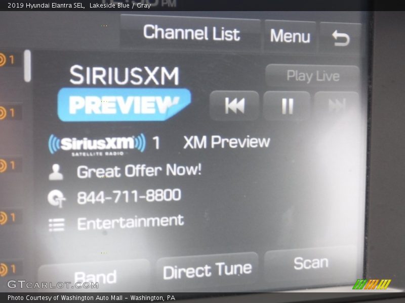 Lakeside Blue / Gray 2019 Hyundai Elantra SEL