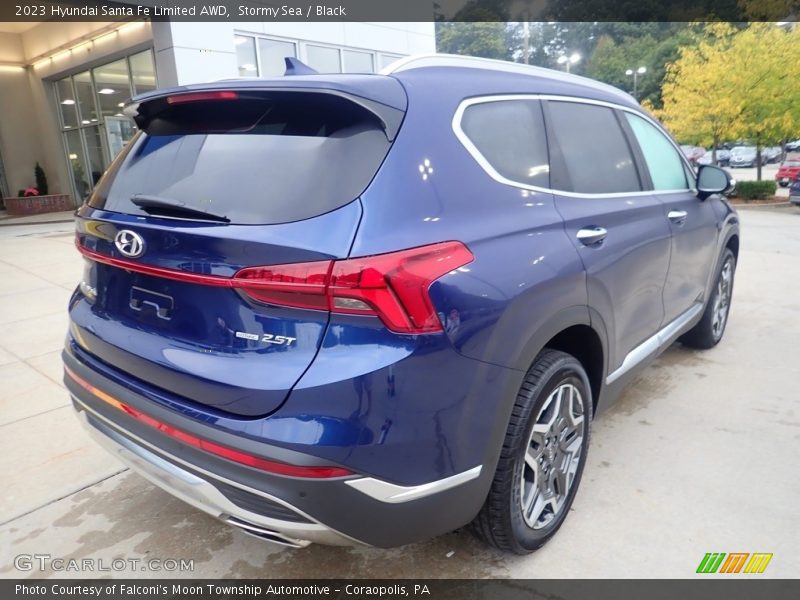 Stormy Sea / Black 2023 Hyundai Santa Fe Limited AWD