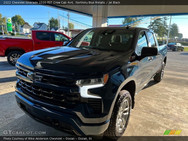 Northsky Blue Metallic / Jet Black 2022 Chevrolet Silverado 1500 RST Crew Cab 4x4
