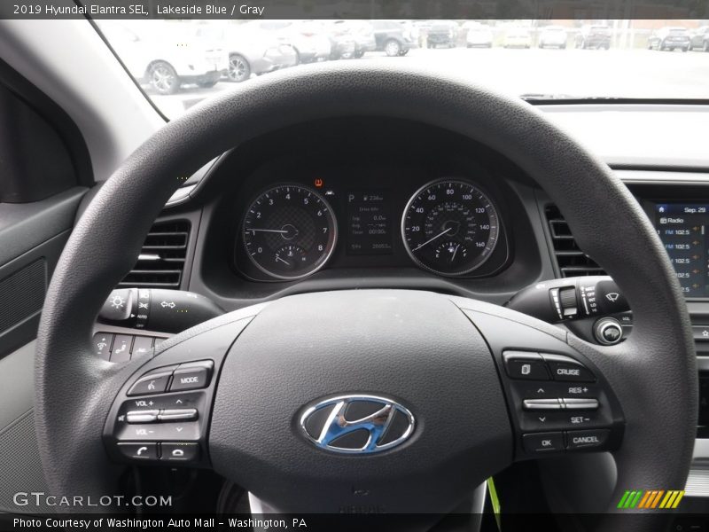 Lakeside Blue / Gray 2019 Hyundai Elantra SEL
