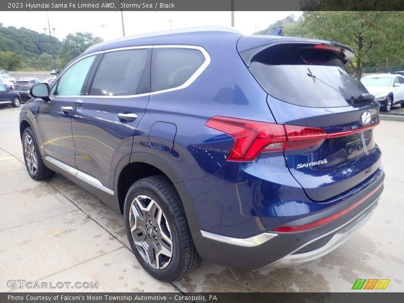 Stormy Sea / Black 2023 Hyundai Santa Fe Limited AWD