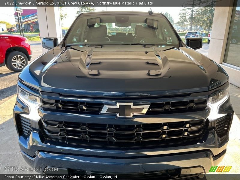 Northsky Blue Metallic / Jet Black 2022 Chevrolet Silverado 1500 RST Crew Cab 4x4