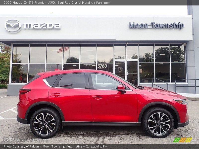 Soul Red Crystal Metallic / Parchment 2022 Mazda CX-5 S Premium AWD