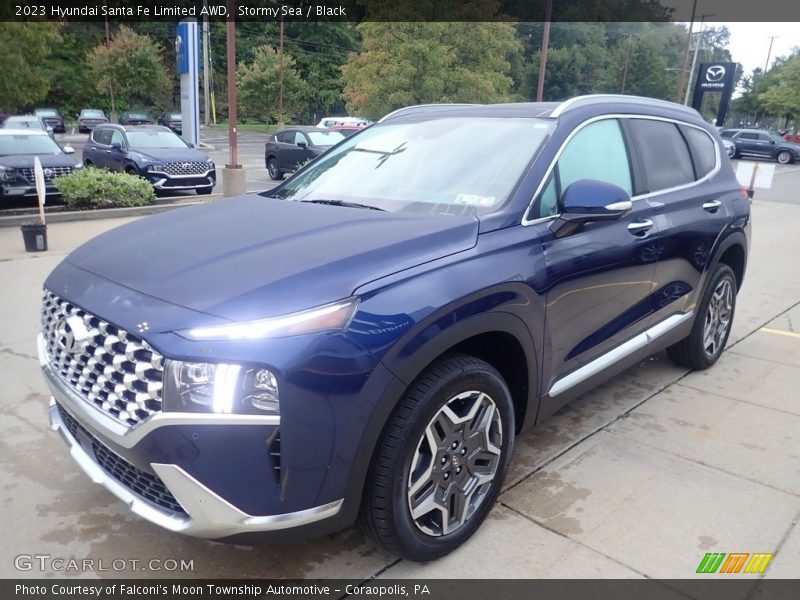 Stormy Sea / Black 2023 Hyundai Santa Fe Limited AWD