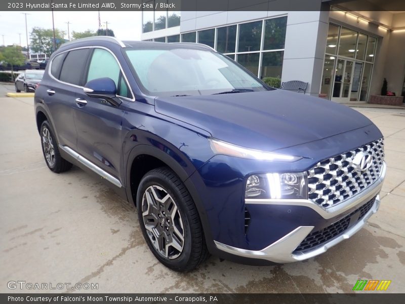 Stormy Sea / Black 2023 Hyundai Santa Fe Limited AWD