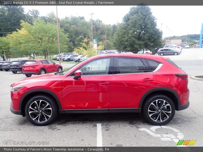 Soul Red Crystal Metallic / Parchment 2022 Mazda CX-5 S Premium AWD