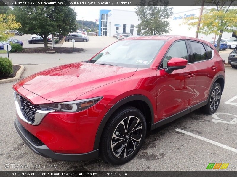 Soul Red Crystal Metallic / Parchment 2022 Mazda CX-5 S Premium AWD