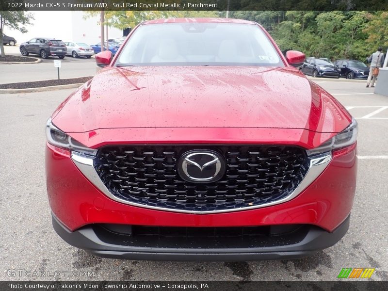 Soul Red Crystal Metallic / Parchment 2022 Mazda CX-5 S Premium AWD