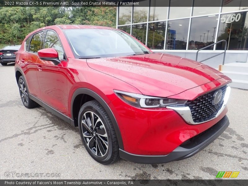 Soul Red Crystal Metallic / Parchment 2022 Mazda CX-5 S Premium AWD