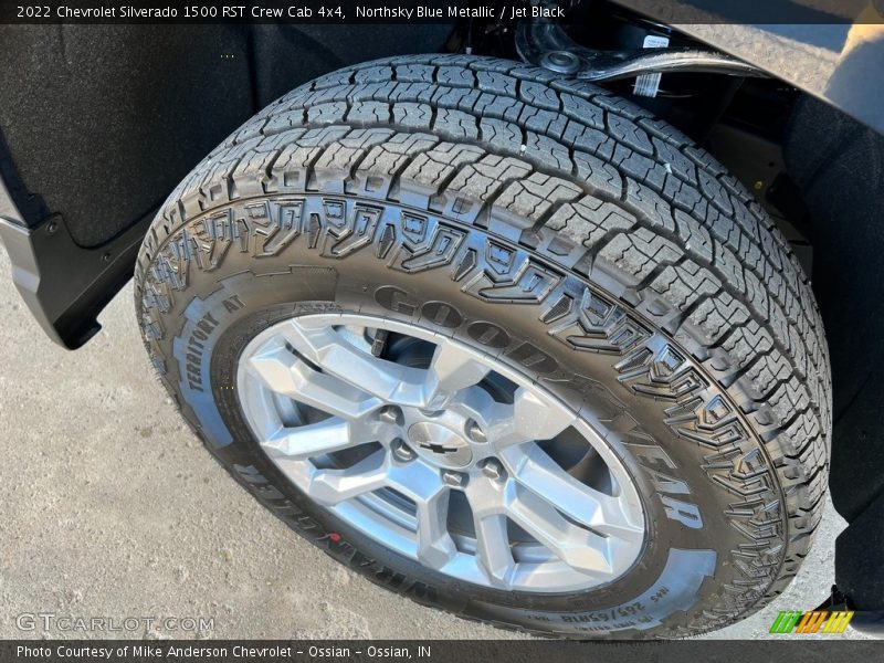 Northsky Blue Metallic / Jet Black 2022 Chevrolet Silverado 1500 RST Crew Cab 4x4