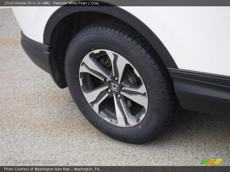 Platinum White Pearl / Gray 2019 Honda CR-V LX AWD