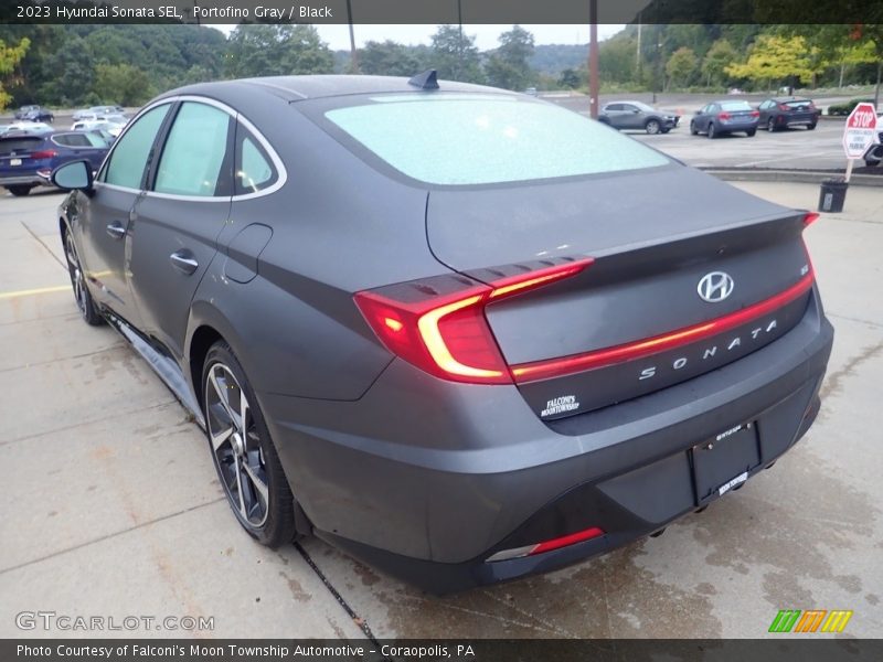 Portofino Gray / Black 2023 Hyundai Sonata SEL