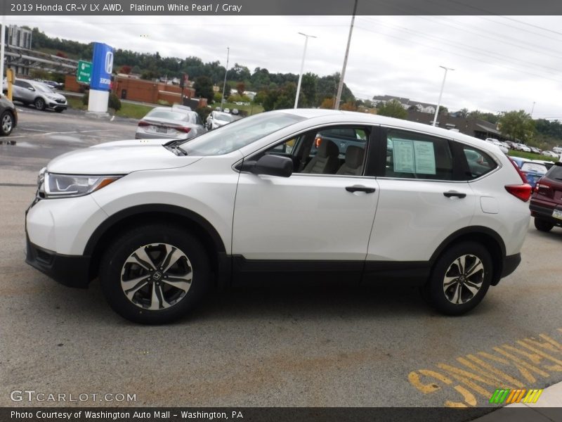 Platinum White Pearl / Gray 2019 Honda CR-V LX AWD