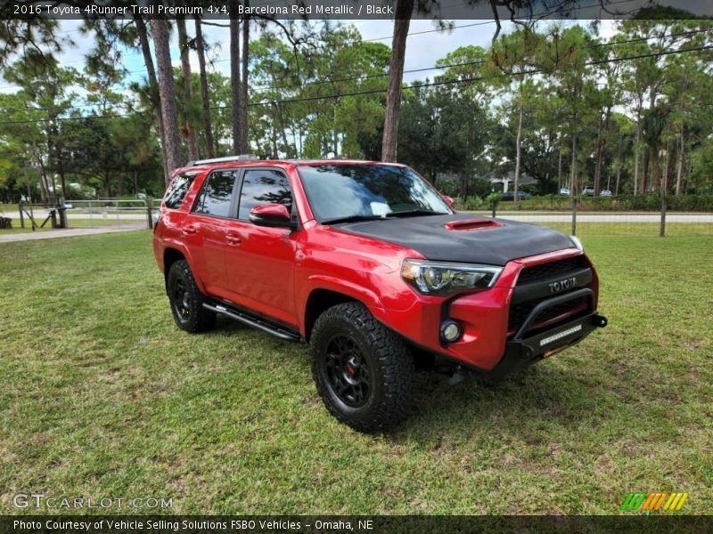 Barcelona Red Metallic / Black 2016 Toyota 4Runner Trail Premium 4x4