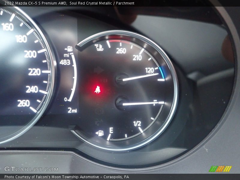 Soul Red Crystal Metallic / Parchment 2022 Mazda CX-5 S Premium AWD