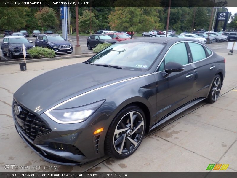 Portofino Gray / Black 2023 Hyundai Sonata SEL