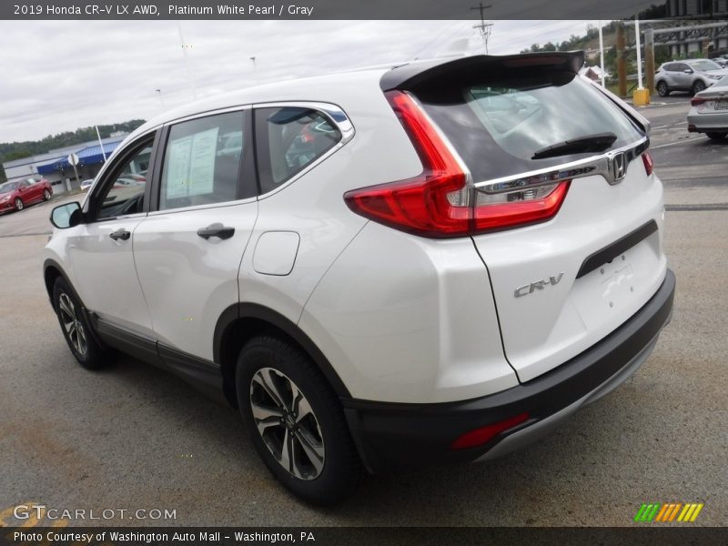 Platinum White Pearl / Gray 2019 Honda CR-V LX AWD