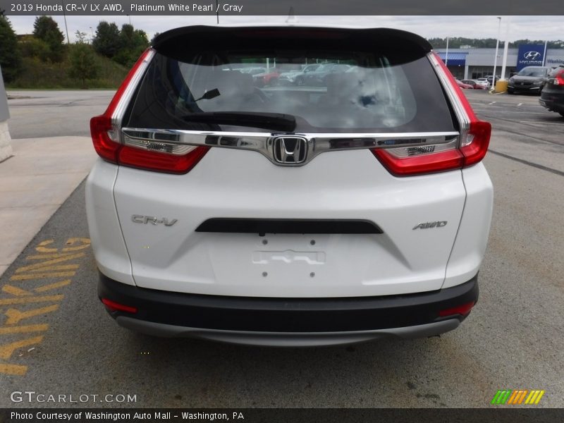 Platinum White Pearl / Gray 2019 Honda CR-V LX AWD
