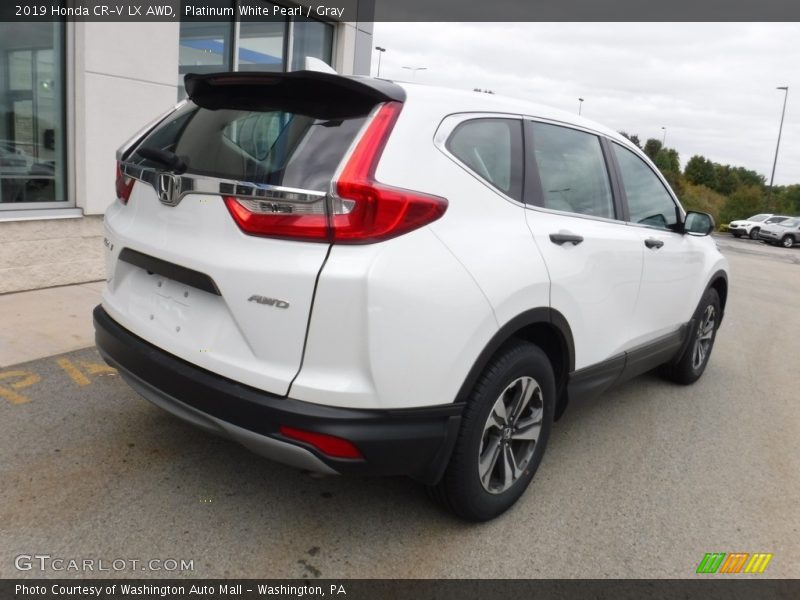 Platinum White Pearl / Gray 2019 Honda CR-V LX AWD