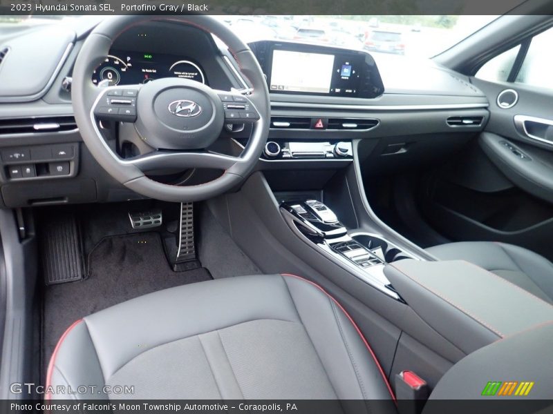 Portofino Gray / Black 2023 Hyundai Sonata SEL