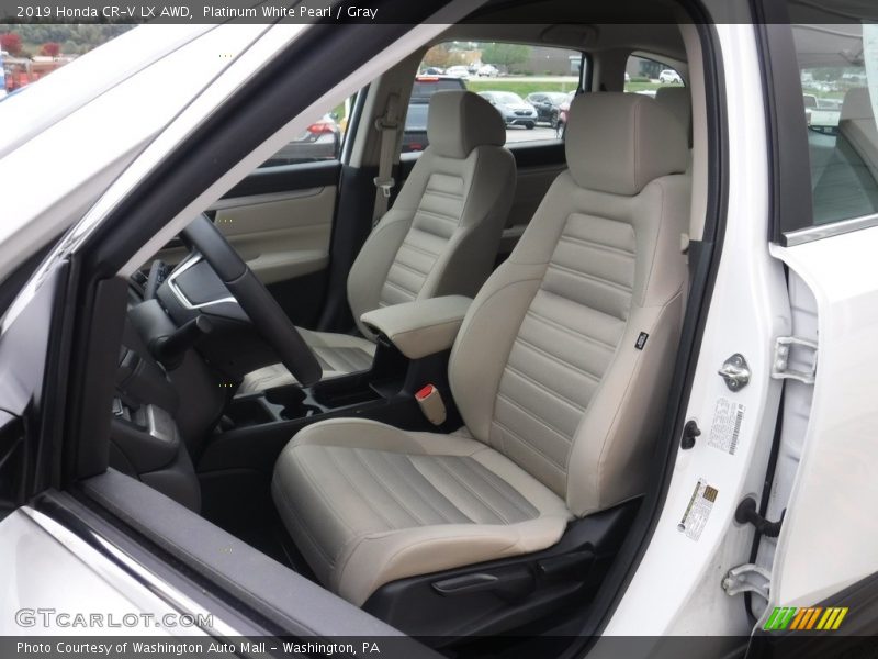 Platinum White Pearl / Gray 2019 Honda CR-V LX AWD