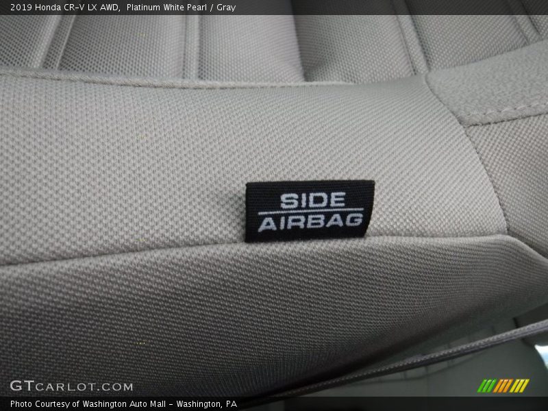 Platinum White Pearl / Gray 2019 Honda CR-V LX AWD